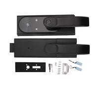Bloqueo inteligente de huellas dactilares con manijas de llave Cerradura electrónica de contraseña Bluetooth de aleación de aluminio para puertas de 8-12 mm Negro