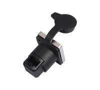 Bloqueo RJ45 módulo de panel 180/90 ángulos, compatible con adaptador de montaje tipo D Cat6/Cat5e Ethernet conector de control industrial