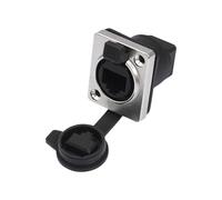 Bloqueo RJ45 módulo de panel 180/90 ángulos, compatible con adaptador de montaje tipo D Cat6/Cat5e Ethernet conector de control industrial