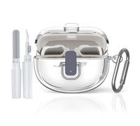 [Bloqueo seguro] TUDIOW para auriculares Bose Ultra Open (2024), funda protectora de TPU transparente a prueba de golpes para auriculares inalámbricos Bose Open Ear con cordón y llavero (transparente)