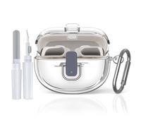 [Bloqueo seguro] TUDIOW para auriculares Bose Ultra Open (2024), funda protectora de TPU transparente a prueba de golpes para auriculares inalámbricos Bose Open Ear con cordón y llavero (transparente)