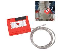 Bloqueo y Etiquetado Cerradura de Cable Candado de Seguridad con Bloqueo y Etiquetado con Llave de Acero Inoxidable de 3,28 Pies Ajustable para Ingeniería Química Industrial