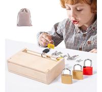 Bloqueo Y Juguete De Llave: Bloqueos De Aprendizaje Interactivo Con Llaves | Board Set Lock And Key Toy | Mini Locks Moste De Manchas | Juguetes Educativos Adecuados Para Habilidades Motoras Finas, Re