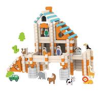 Bloques apilables - 1 juego de bloques de madera - bloques de construcción para niños, juguete | fomento de la motricidad, juego de construcción creativo | interacción entre padres e hijos, fantasía y