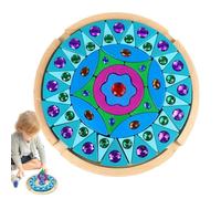 Bloques apilables de madera con piedras preciosas brillantes - Bloques de construcción de madera de haya y diamantes orientales | educativo y decoración estética para la Ma
