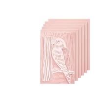 Bloques blandos para grabar sellos, Stamp Carving Linoleum Blocks 6 Pack 4x6 Inches Rubber Linocut Block Printmaking Kit