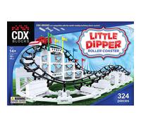 Bloques CDX: Little Dipper - Juego de 324 ladrillos de construcci n. Monta a rusa impulsada por gravedad. Fomenta el aprendizaje STEM.