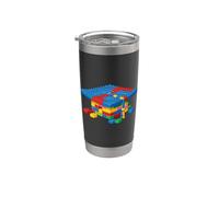 Bloques constructores de ladrillos Graduado Graduado Feliz graduación Vaso térmico de acero inoxidable de doble pared