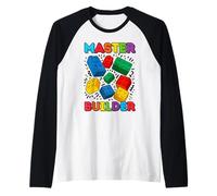 Bloques de 2 años de edad Building Master Builder 2nd Birthday Boy Camiseta Manga Raglan