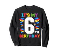 Bloques de 6 años de edad Building Master Builder 6th Birthday Boy Sudadera
