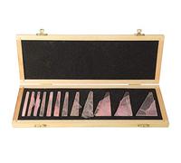 Bloques de Ángulo de Acero de Manganeso 12 Piezas, Herramienta de Medición de Alta Precisión para Torneado - Alta Dureza y Estabilidad, Caja Portátil para Uso Profesional