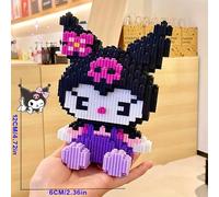 Bloques de Anime Sanrio Kuromi y Melody - Perfectos para , Exhibir y Regalar - /Festival, Decoración de la Habitación de Juegos | Bloques Coloridos | Juguetes Duraderos