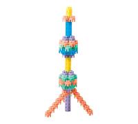 Bloques De Apilamiento Hexágono | Juguete De Ensamblaje De Partículas Pequeñas 100x | Bloques De Construcción Educativos Kit De Juguete De Múltiples Colores, Para Niños De 3+ Niños Elementales