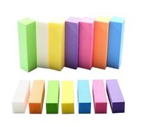 bloques de arena de amortiguación de uñas, 10/20 Pcs 100/180 Grit Multicolor Nail File Sanding Block(10 Pcs Purple)