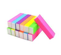 bloques de arena de amortiguación de uñas, 10/20 Pcs Sponge Nail Buffer Block Neon Multicolor for Manicure and Pedicure(10 Pcs Neon Yellow)