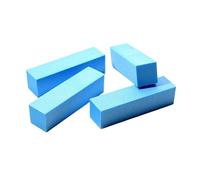 bloques de arena de amortiguación de uñas, 5 Pcs Multicolor Nail Buffer Blocks 100/180 Grit for Acrylic Gel Nails Manicure Pedicure(5 Pcs Blue)