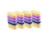bloques de arena de amortiguación de uñas, 50 Pcs Multicolor Sponge Nail Buffer Blocks For Manicure Pedicure(Pink Orange)
