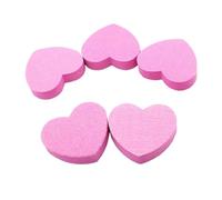 bloques de arena de amortiguación de uñas, 500 pcs Heart Shape Multicolor Double Sided Washable Sponge Nail File Buffer(500pcs Pink)
