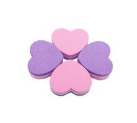 bloques de arena de amortiguación de uñas, Double-Side Heart Nail Buffers 100/180 Grit Purple Pink 50 Pcs