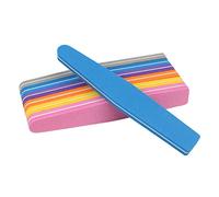 bloques de arena de amortiguación de uñas, Paquete de 50 bloques pulidores de uñas de grano 100/180, esponja de doble cara con forma de diamante multicolor(Mix Color)
