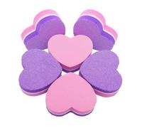 bloques de arena de amortiguación de uñas, Purple Pink Heart Nail Files Buffer Block Gel Polish Remover 10-50 pcs(20pcs)