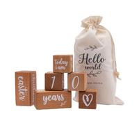 Bloques de bebé - Bloques de hitos de edad, bloques de hitos | Bloques de Hitos Mensuales para Bebés, Bloque Mensual Para Fotos De Bebé, Tarjeta Recordatoria De Crecimiento Del Bebé, Bloques Hitos