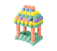 Bloques de conexión hexagonales - Juguete de montaje de piezas pequeñas, juego de juguetes de bloques de construcción hexagonales de 100 piezas | Juguetes de montaje de pequeñas partículas multicolor