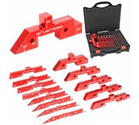 Bloques de configuración de medidor de altura, 14 barras de precisión de aleación de aluminio, herramienta de carpintería para alineación de altura/profundidad/ángulo/valla, accesorios de enrutador y