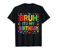 Bloques de construcción Bruh It's My Birthday Master Builder Boys Camiseta