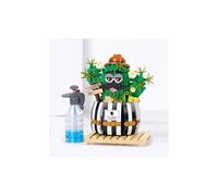 Bloques de construcción Cactus Vitality para niños, suculentas, sensación de planta en maceta, kit de
