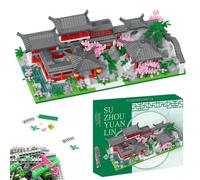 Bloques de Construcción de Arquitectura China,1533PCS Juegos de Bloques Clásicos de Jardines de Suzhou,Juegos de Construcción Jardín Arquitectura,para Adultes 16+Adolescents Cadeau d'anniversair