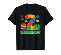 Bloques de construcción de cumpleaños para niño, Fiesta temática de ladrillo, Segundo cumpleaños Camiseta