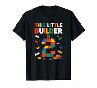Bloques de construcción de cumpleaños para niño, Fiesta temática de ladrillo, Segundo cumpleaños Camiseta