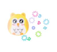 Bloques de Construcción de Engranajes, Juguete Educativo para Niños de 4 a 6 Años, Juego de Clasificación y Combinación de Formas, Juego de Bloques de Madera de 10 Piezas (Búho)