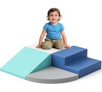 Bloques de construcción de espuma de 4 piezas,bloques de construcción de | Bloques blandos para interiores, grandes bloques de construcción para niños, juguete Montessori, bloque plegable y túnel para