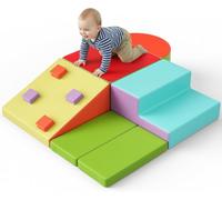 Bloques de construcción de espuma de 5 piezas,bloques de construcción de | Bloques blandos para interiores, grandes bloques de construcción para niños, juguete Montessori, bloque plegable y túnel para