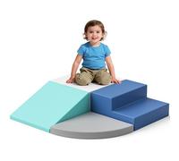 Bloques de construcción de espuma suave no tóxica para bebés, bloques de construcción blandos para interiores, bloques de construcción grandes, juguetes Montessori y túnel plegables para niños de 1 a