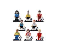 Bloques de construcción de fútbol Ronaldo Lionel Messi Beckham Neymar Twitchy Puzzle Toy