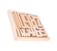 Bloques De Construcción De Madera - 28,5 x 23,5 x 2,8 cm Manipulativos Matemáticas Para El Hogar | Número Toys Para, Bloques De Construcción Digitales, Actividades De Aprendizaje Preescolar Para 1 A 3