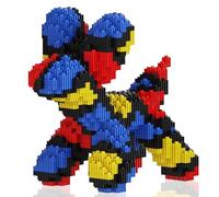 Bloques de construcción de micro perros, juguete de globo para perros compatible con Lego, juguete de construcción de mascotas Dachshund, 1000 unidades, modelo de decoración de animales 3D de 3 x 6 x