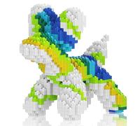 Bloques de construcción de micro perros, juguete de globo para perros compatible con Lego, juguete de construcción de mascotas Dachshund, 1000 unidades, modelo de decoración de animales 3D de 3 x 6 x