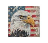 Bloques de construcción de rompecabezas de ladrillo vibrante para diversión creativa, decoración de escritorio, impresión patriótica de águila