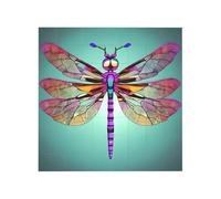 Bloques de construcción de rompecabezas de ladrillo vibrante para diversión creativa, decoración de escritorio, lindo estampado de libélula