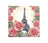 Bloques de construcción de rompecabezas de ladrillo vibrante para diversión creativa, decoración de escritorio, torre Eiffel, diseño de rosas