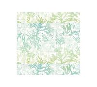 Bloques de construcción de rompecabezas de ladrillo vibrante para diversión creativa, decoración de escritorio, impresión de algas marinas verdes y azules