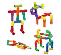 Bloques de Construcción de Tuberías de Colores, Juguetes Educativos para Tuberías de Bricolaje para Niños, Ayudan a Desarrollar la Inteligencia y la Creatividad para Niños de 3 Años en