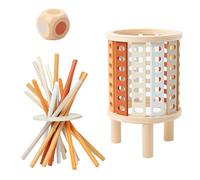 Bloques de construcción equilibrando juguetes de , juego de apilamiento de torre de madera | Bloques de construcción de juguetes de torre naturales - Family Puzzle Stacking Game for