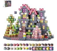 Bloques de Construcción Magnéticos 198 Piezas, Juguete Stem Sensorial Montessor para Niños 5+ Años, Set Construcción Creativa Bloques Magnéticos LED con Cambio de Color,Regalo para Niños y Niñas