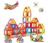 Bloques de Construcción Magnéticos 3D para Niños y Niñas de 3 4 5 6 7 Años STEM Creatividad Juguetes Educativos Geométricas para Desarrollar Cumpleaños Navidad Regalo Juego Imanes Juguetes（65pcs)
