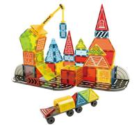 Bloques de construcción magnéticos Olvy Montessori - 42 piezas magnéticas para niños - Juguete de construcción magnético para niños de 3 años en adelante - Bloques de construcción magnéticos Smart Pla